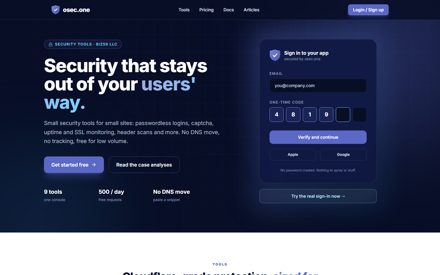 osec.one home page