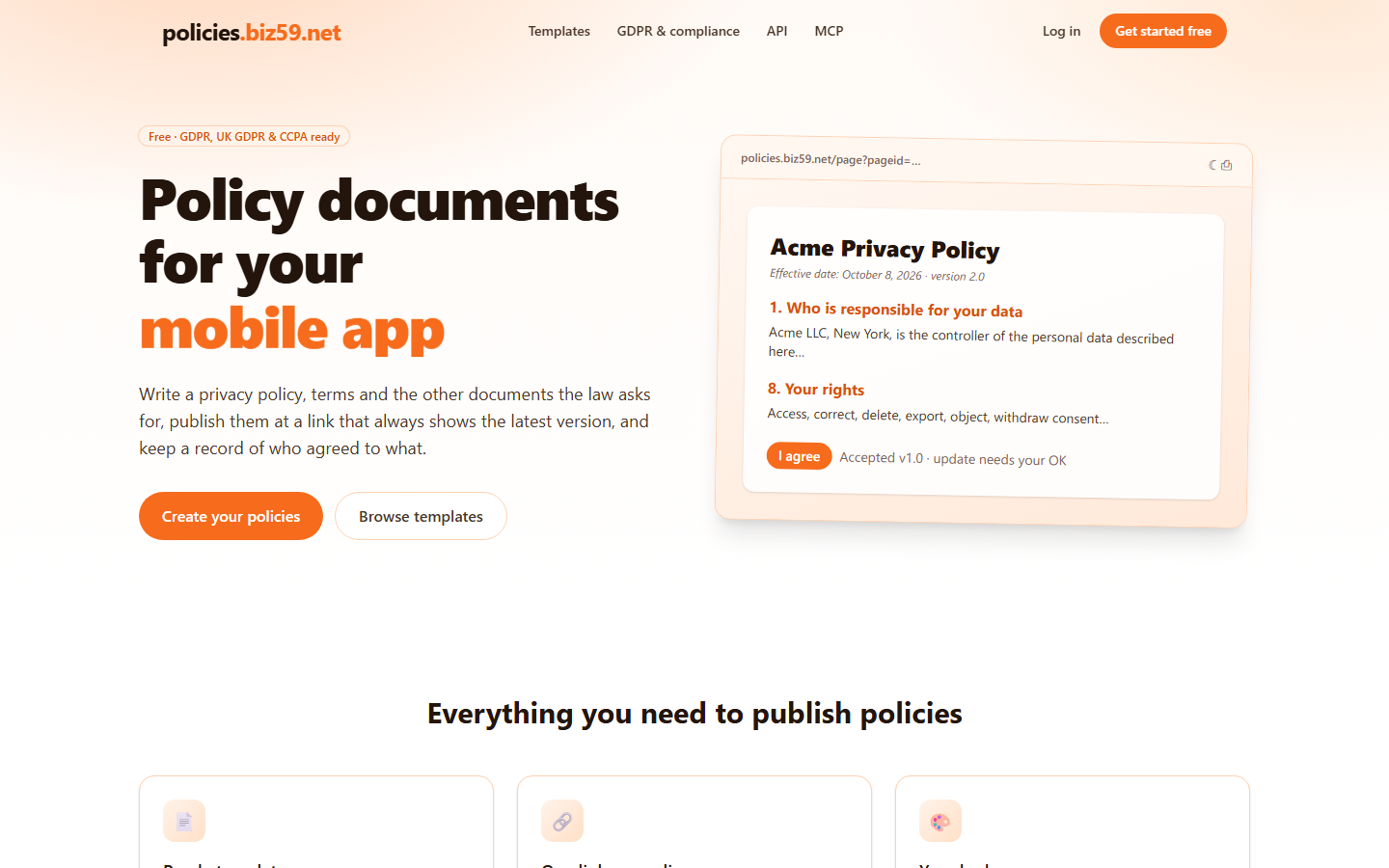 policies.biz59.net home page